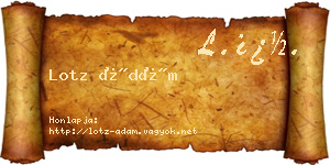 Lotz Ádám névjegykártya